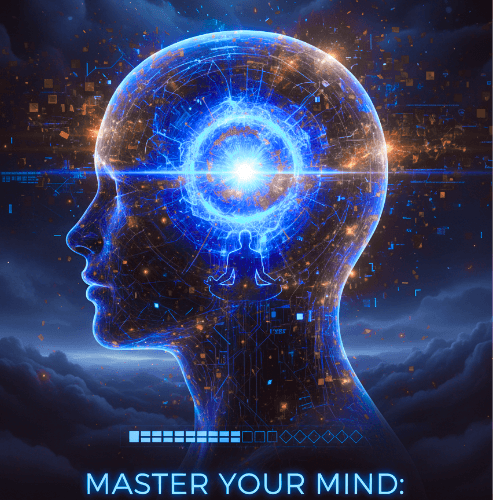 Digital illustration of a brain and light, depicting the scientific way to master your mind and strengthen willpower.