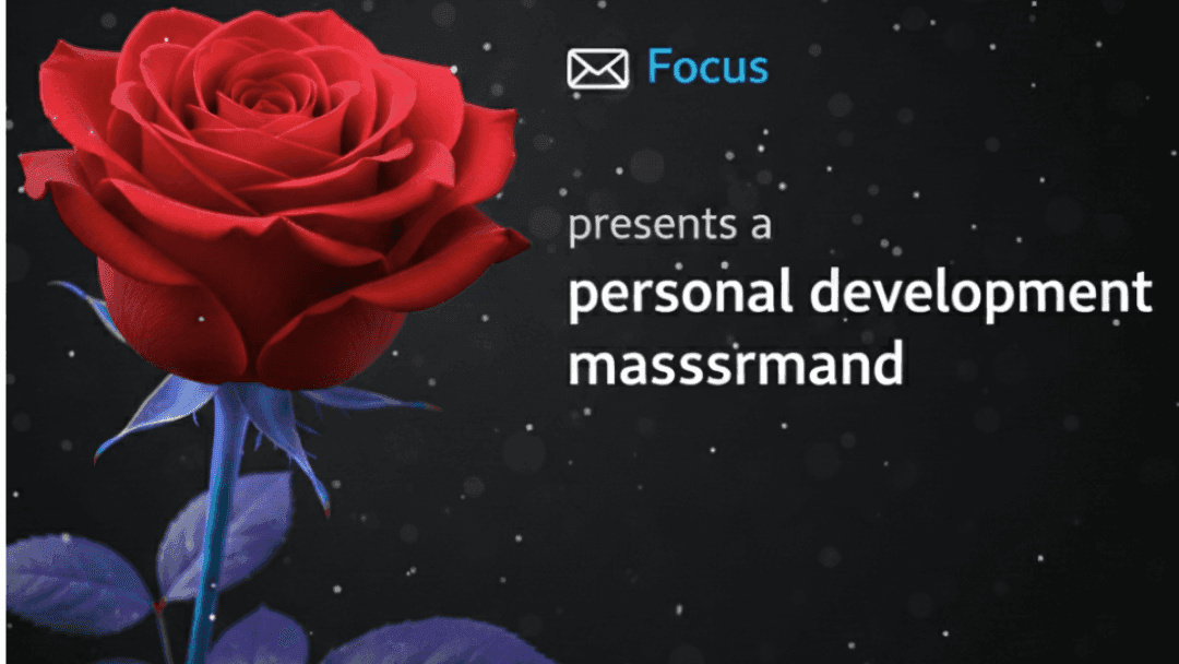 ​Personal Development Vision represented by a beautiful red rose symbolizing growth and success
