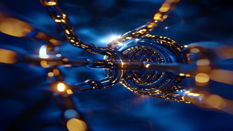 Digital representation of a $150M tokenized private credit fund on a blockchain interface