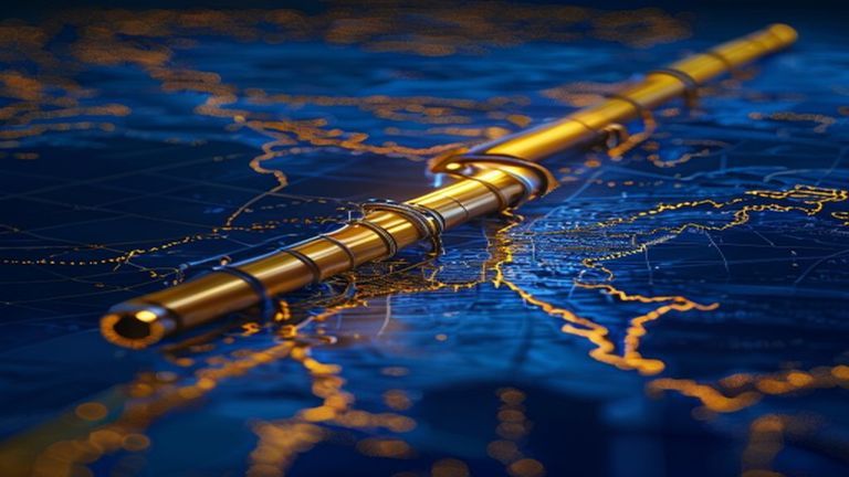 Oil pumping station infrastructure affected by supply disruptions impacting global oil price trends and exports