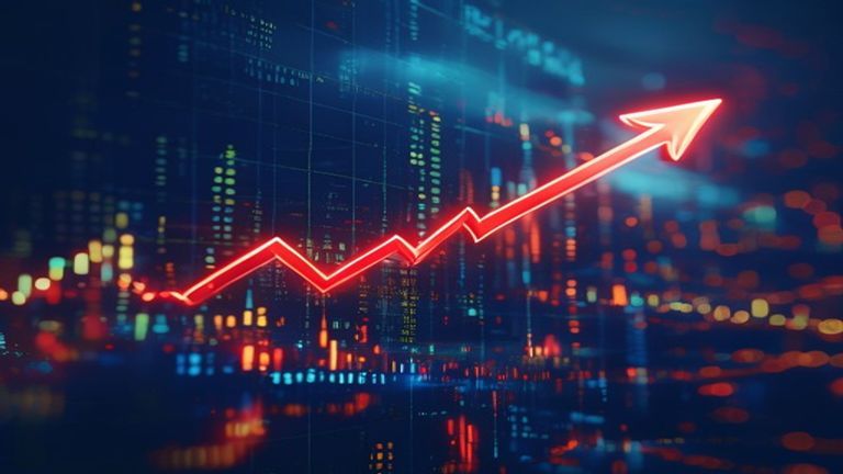 Red Netflix logo displayed on a digital trading platform screen during Netflix stock analysis session
