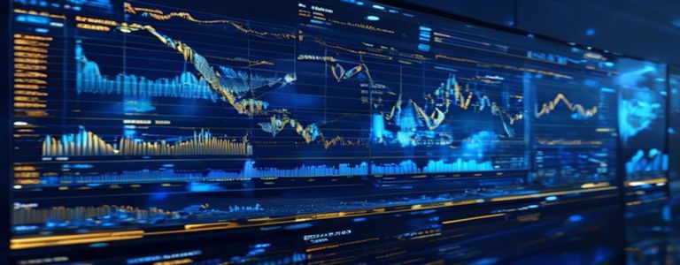 Financial market analysis and investment data visualization