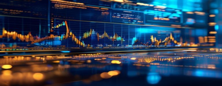 Financial market analysis and investment data visualization